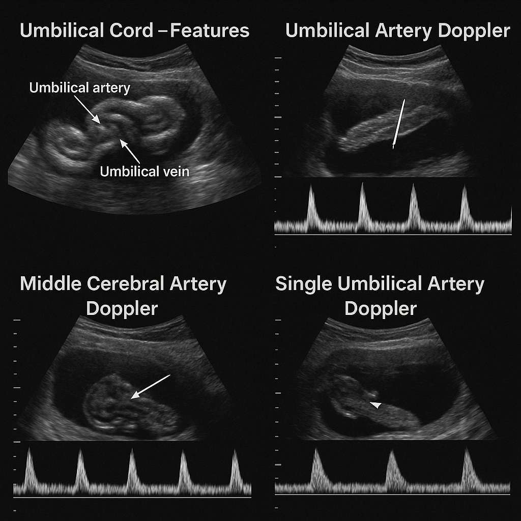 Umbilical Cord Features, UA & MCA Doppler, Single Umbilical Artery | Complete Obstetrics Doppler Guide 2025